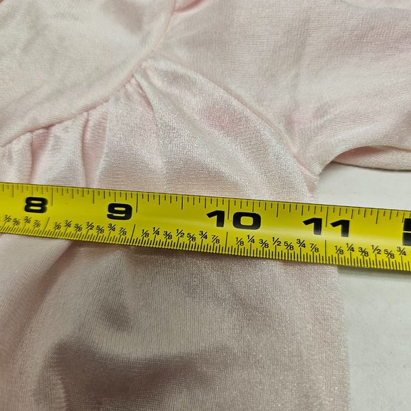 Vintage IC ISAACSON CARRICO Pink Small Nightgown Pink Lace TRIM Ruffle Hem Baby - Picture 9 of 10